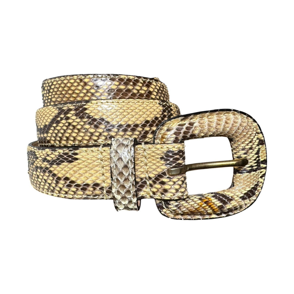 Vintage 90's Snakeskin WCM New York Genuine Python Belt Size L